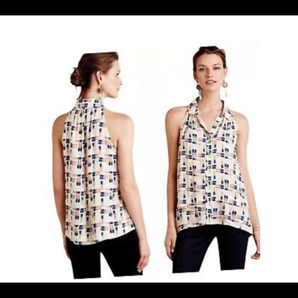 Anthropologie Maeve Lipstick Blouse Size 2